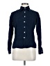 Ann Taylor LOFT Tweed Blue Long Sleeve Button-Down Shirt Size 6 - photo 1