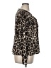 Lane Bryant 100% Polyester Animal Print Brown Long Sleeve Blouse Size 14 - photo 4