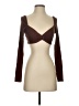 Isalis Brown Long Sleeve Top Size S - photo 1
