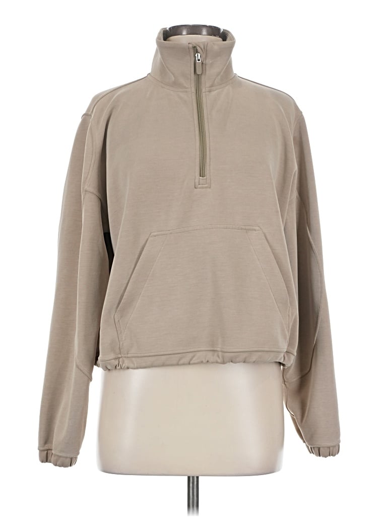 Pre-owned Lululemon Athletica Sweatshirt In Tan