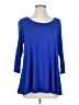 Comfy U.S.A. Blue 3/4 Sleeve Top Size S - photo 1