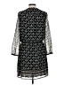 Madewell 100% Polyester Print Black Casual Dress Size 10 - photo 2