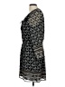 Madewell 100% Polyester Print Black Casual Dress Size 10 - photo 5