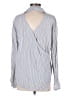 Heartloom Stripes Gray Long Sleeve Blouse Size M - photo 2