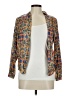 Zara Basic 100% Polyester Print Gold Orange Blazer Size M - photo 1