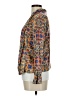 Zara Basic 100% Polyester Print Gold Orange Blazer Size M - photo 5