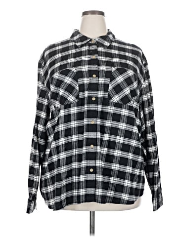a.n.a. A New Approach Long Sleeve Button-Down Shirt (view 1)