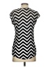 Heart Soul 100% Polyester Chevron-herringbone Silver Short Sleeve Top Size XS - photo 2