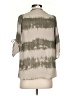 Parker 100% Silk Gray 3/4 Sleeve Silk Top Size S - photo 2
