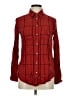 Stylus 100% Rayon Plaid Red Long Sleeve Button-Down Shirt Size M - photo 1