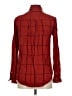 Stylus 100% Rayon Plaid Red Long Sleeve Button-Down Shirt Size M - photo 2