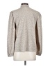 Ann Taylor LOFT Polka Dots Gray Long Sleeve Blouse Size S - photo 2