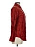 Stylus 100% Rayon Plaid Red Long Sleeve Button-Down Shirt Size M - photo 4