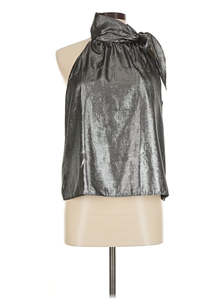 Banana Republic Factory Store Sleeveless Blouse In Silver
