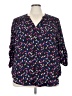 Torrid 100% Polyester Purple 3/4 Sleeve Blouse Size 3X Plus (3) - photo 1