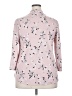 Charter Club Print Pink Long Sleeve Blouse Size 1X - photo 2