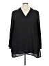ELOQUII 100% Polyester Black 3/4 Sleeve Blouse Size 22 - photo 1