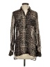 Ali & Kris 100% Polyester Animal Print Brown Long Sleeve Blouse Size S - photo 1
