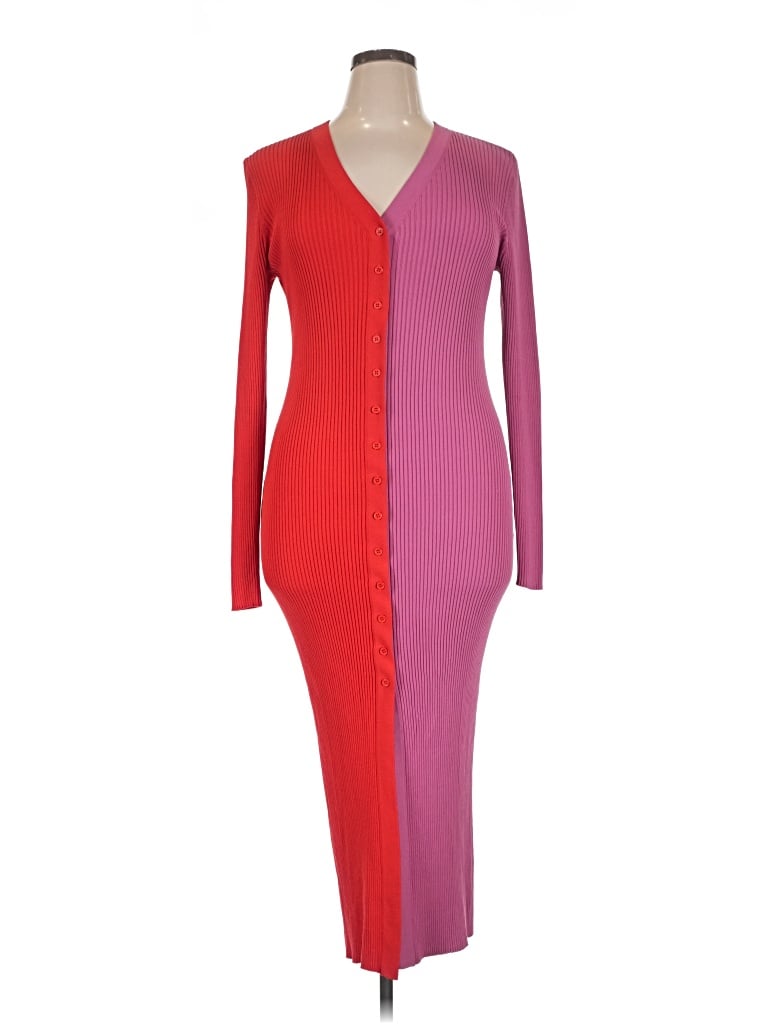 Pre-owned Staud Casual Dress In Burgundy