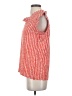 CAbi 100% Polyester Red Short Sleeve Blouse Size XS - photo 5