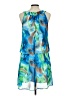 Jonathan Martin 100% Polyester Tropical Blue Cocktail Dress Size 12 (petite) - photo 2