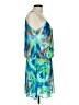 Jonathan Martin 100% Polyester Tropical Blue Cocktail Dress Size 12 (petite) - photo 4
