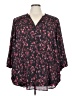 Torrid 100% Polyester Black 3/4 Sleeve Blouse Size 3X Plus (3) - photo 1