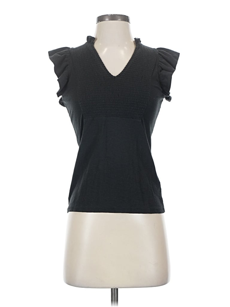 Pre-owned Nation Ltd Sleeveless Top Black V Neck Tops