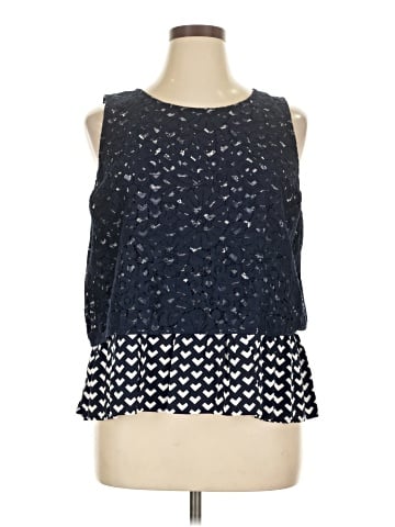 Kaari Blue Sleeveless Blouse (view 1)