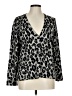 Charter Club Animal Print Silver Cardigan Size L - photo 1