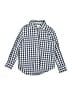 Crewcuts Outlet Checkered-gingham Blue Long Sleeve Button-Down Shirt Size 6 - 7 - photo 1