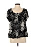 Torrid 100% Polyester Black Short Sleeve Blouse Size 1X Plus (1) - photo 1