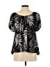 Torrid 100% Polyester Black Short Sleeve Blouse Size 1X Plus (1) - photo 2