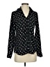 Express 100% Polyester Polka Dots Black Long Sleeve Blouse Size XS - photo 1