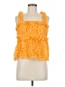 Saylor 100% Cotton Yellow Sleeveless Blouse Size M - photo 1