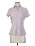 Assorted Brands Hearts Purple Short Sleeve Blouse Size S - photo 1