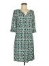 Laundry by Design Print Green Casual Dress Size 6 - photo 1
