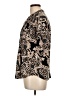 Ann Taylor LOFT Paisley Black Ivory Short Sleeve Blouse Size L - photo 5