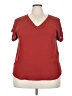 Forever 21 Plus 100% Polyester Red Short Sleeve Top Size 2X - photo 1