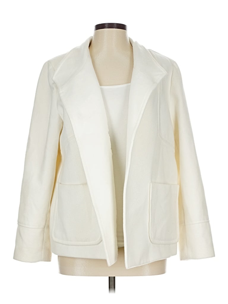 Pre-owned Chico's Blazer Jacket In White