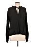 Aqua 100% Tencel Black Long Sleeve Blouse Size L - photo 1