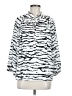 Melissa Odabash 100% Viscose Animal Print White Long Sleeve Blouse Size M - photo 1