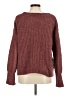 Express 100% Polyester Burgundy Pullover Sweater Size M - photo 2