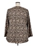 Zac & Rachel Animal Print Brown 3/4 Sleeve Blouse Size 2X - photo 2