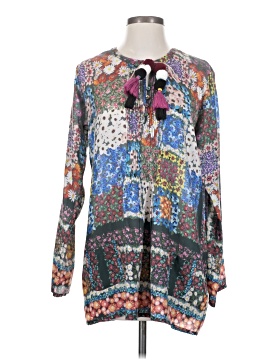 Johnny Was Long Sleeve Silk Top