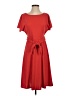 Ann Taylor 100% Polyester Solid Red Casual Dress Size 0 - photo 1