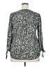 Monday Fun 100% Polyester Floral Green 3/4 Sleeve Blouse Size XXL - photo 2