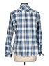 Sandra Ingrish 100% Cotton Plaid Blue Long Sleeve Button-Down Shirt Size L - photo 2