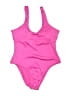 No Boundaries Solid Pink One Piece Swimsuit Size XL - photo 1
