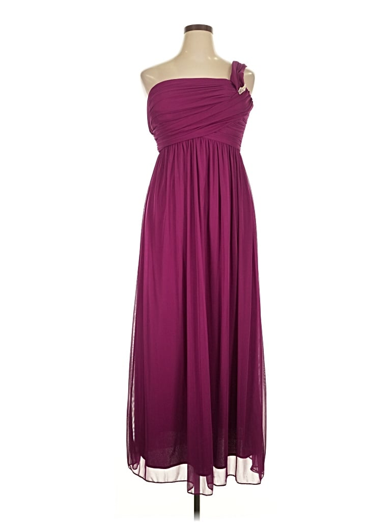 Pre-owned Betsy & Adam Cocktail Dress In Burgundy
